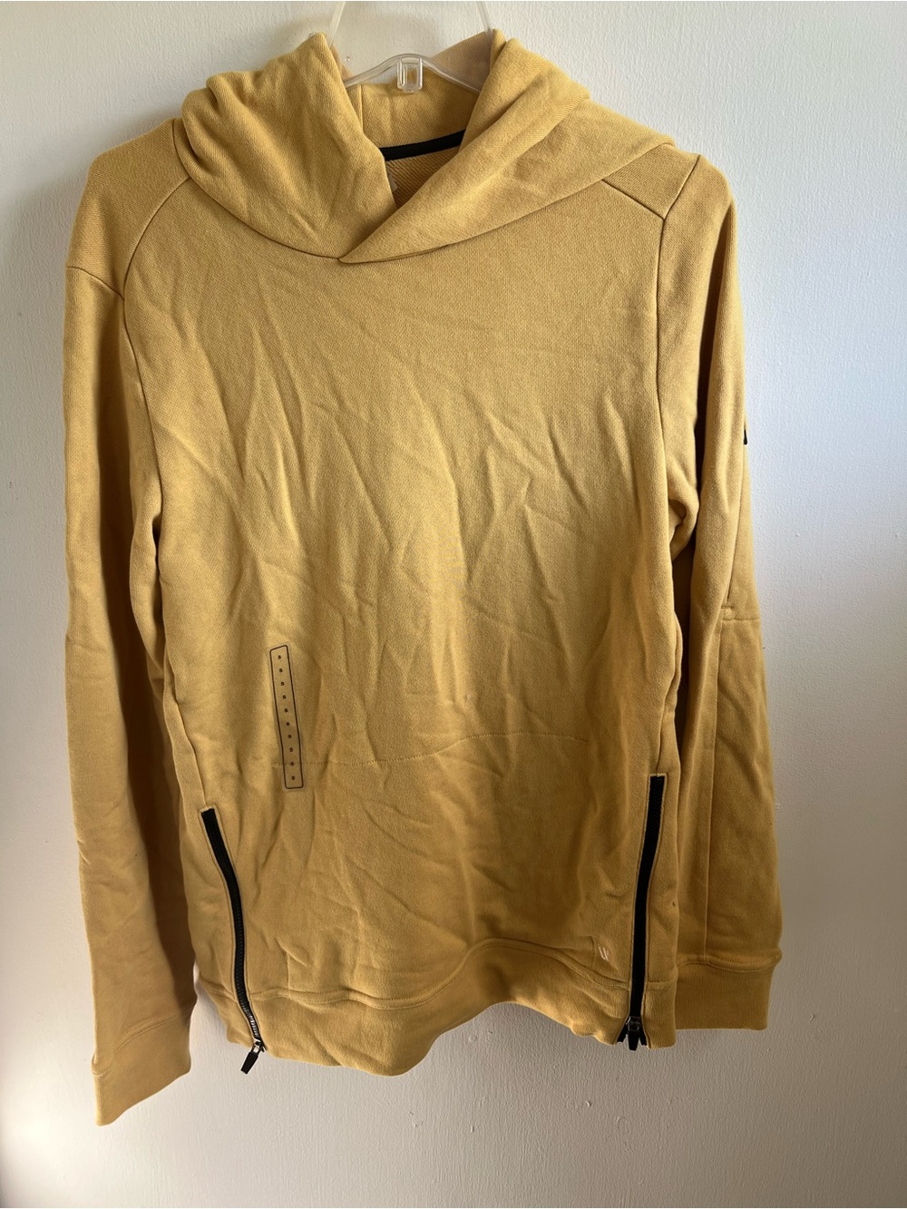 Men's side Zip Hoodie in Mustard Yellow